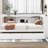 White Twin Size Daybed With Outlets And Storage - Solid Wood For A Stable Functional Bed Ports Two Drawers Construction Enhanced Load Capacity In Finish-491854723