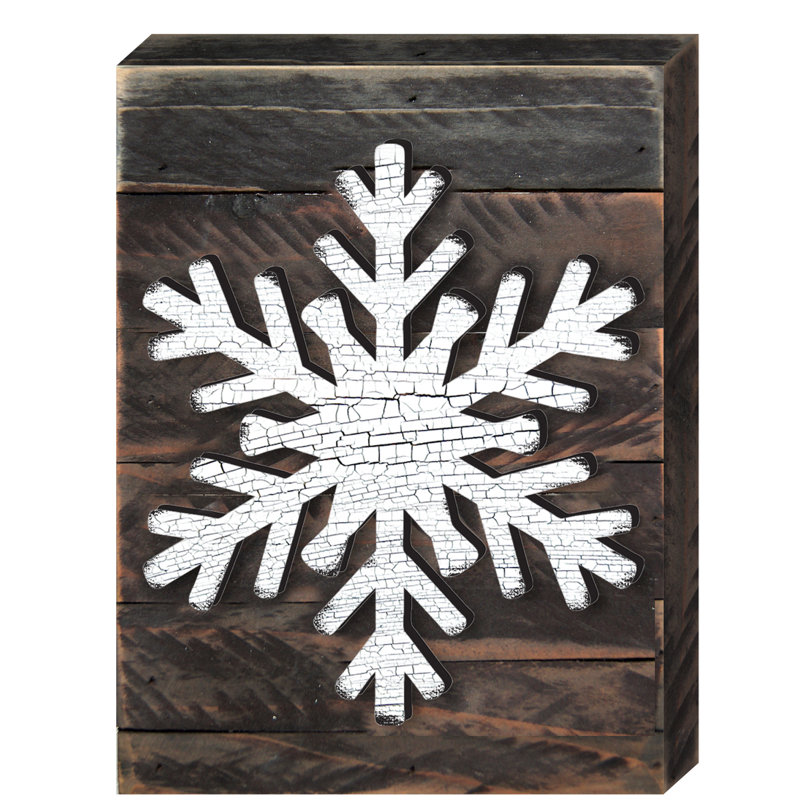 Décoration murale flocon de neige, H 18 po x l 12 po x P 2 po