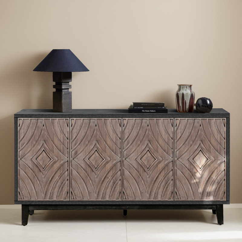 Buffet 60 po, Noir antique