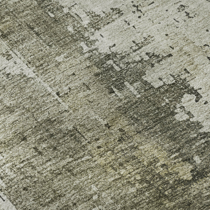 Tapis abstrait Baford AMF1649 lavable à la machine de qualité supérieure, Rectangle 2 pi 6 po x 3 pi 10 po