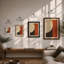 Curved Geometry Mid-Century - Print-389714132-389714131