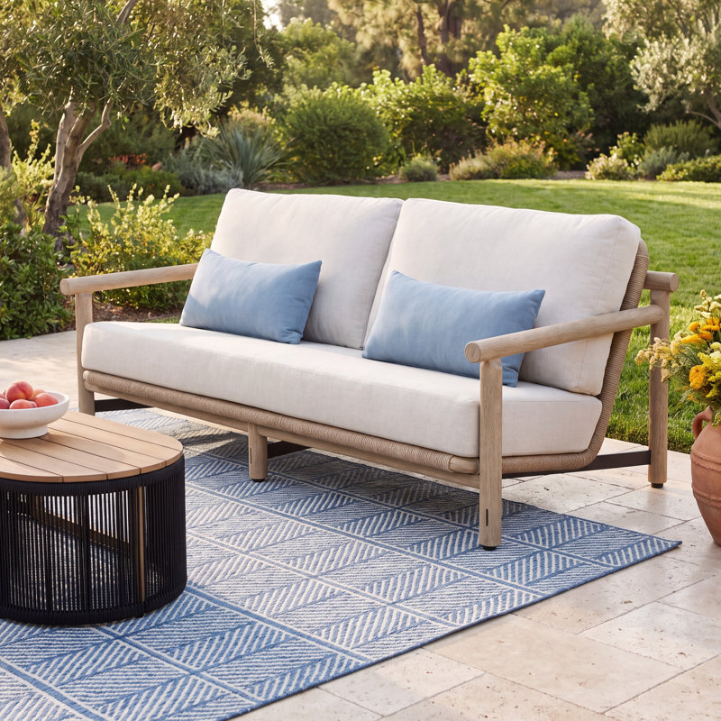 Inessa 83" Teak Sofa, Furniture Cover Included