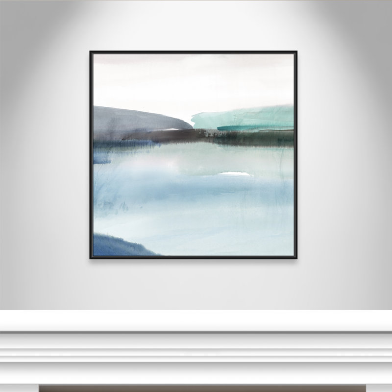 «Slide Away II» par Isabelle Z - reproduction d'art, Toile avec cadre noir, H 37,5 po x l 37,5 po x P 2 po