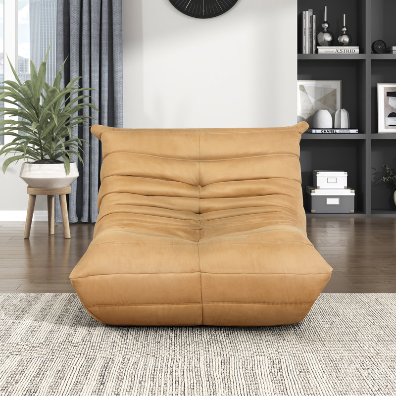 Fauteuil d'appoint 33,5 po Luxury & Modern Luxury, Microfibre / microsuède jaune