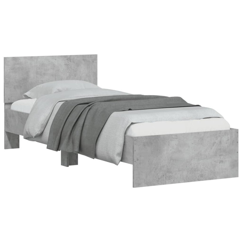 Bed, Concrete Grey, Single (3')