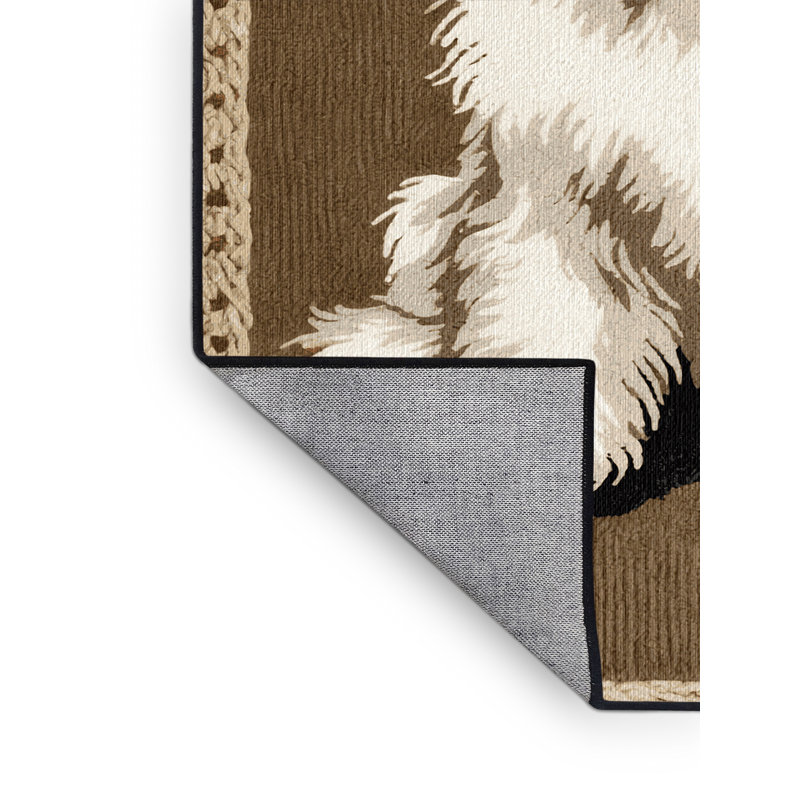 Washable Havanese Dogs Area Rug, Square 7'