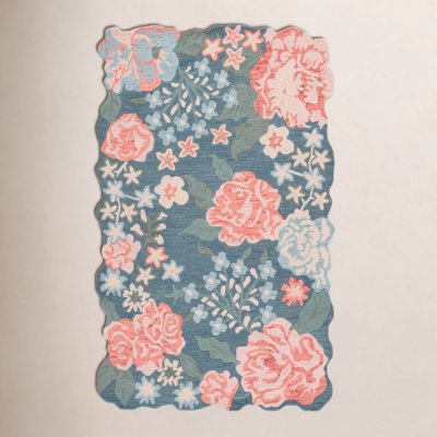 Hand-Tufted Wool Floral Rug