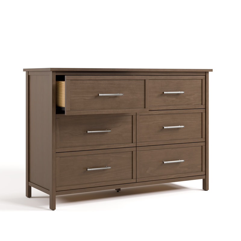 graco pebble grey dresser Classic 6 Drawer Double fabric::Woven