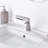 6.2"H Solid Brass Single Hole Bathroom Sink Faucet Waterfall Bathroom Faucet with Adjustable Aerator-125369913-124842557