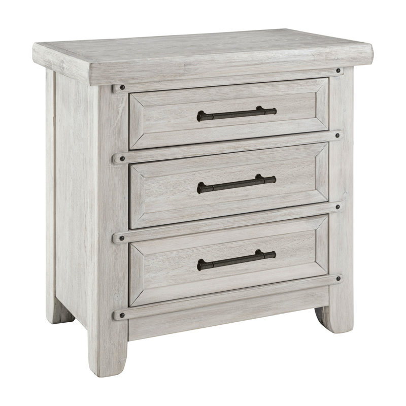 Table de chevet 3 tiroirs Dake