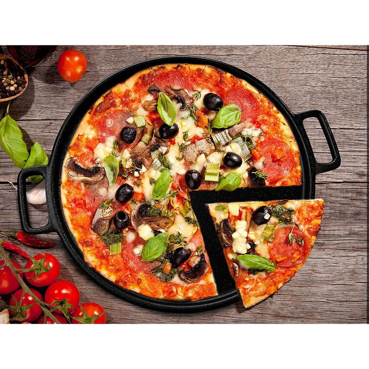 Home-Complete Cast Iron 17'' Pizza Pan & Reviews