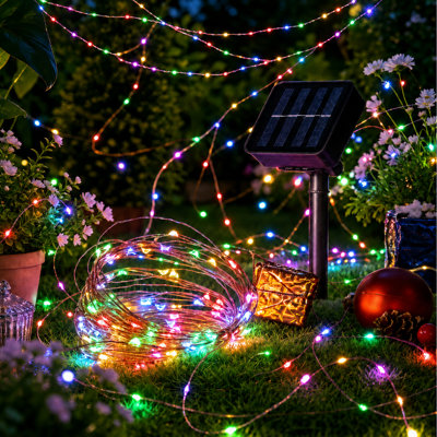 8 Modes Solar Outdoor Waterproof 200LED String Lights for Patio, Party and Holiday Decor