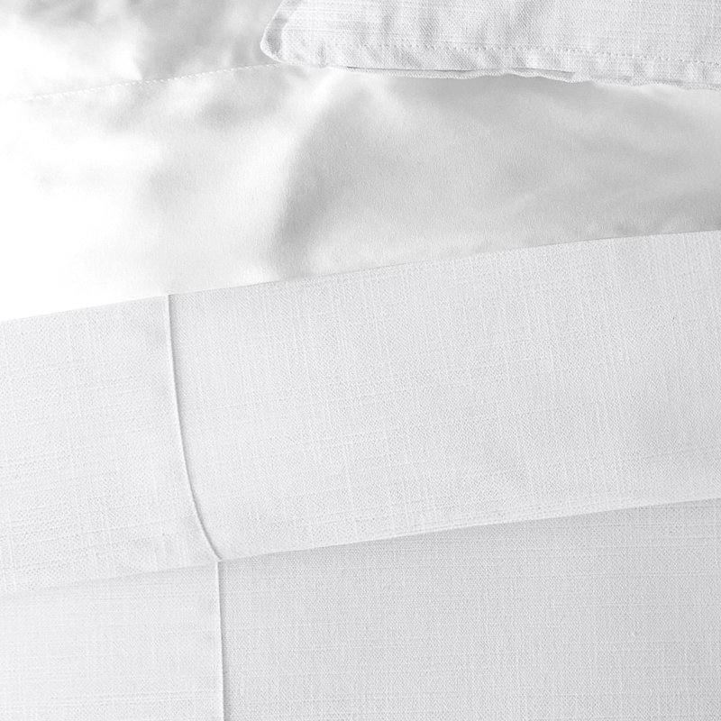 Lynnin White Super King Comforter & 2 Pillow Shams Set, Queen Comforter + 2 Queen Shams