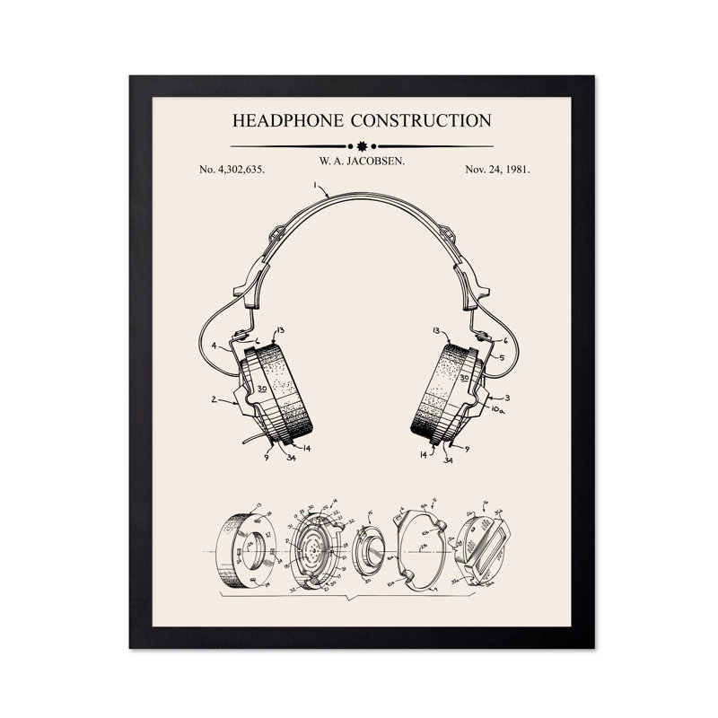 Modèle d'écouteurs n ° 2, Unframed, Poster, 08"H x 10"W