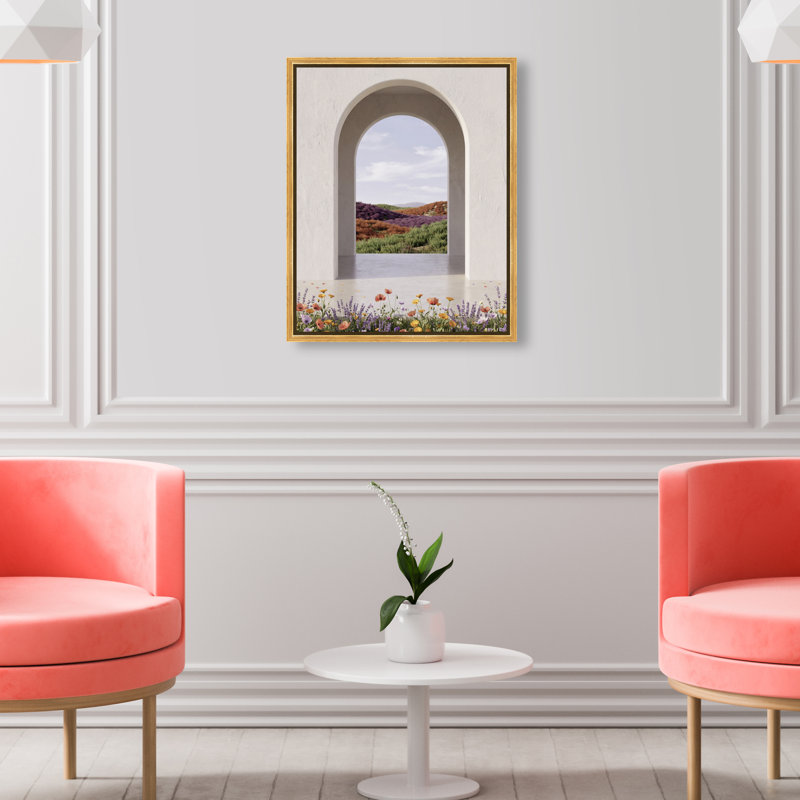 Window To Paradise Print by Oliver Gal, 17"H x 21"W, Gold Floater Frame