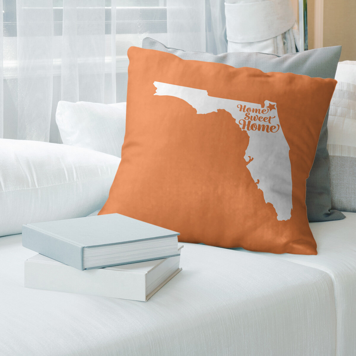 Soft Chenille Throw Pillow Covers with Stitched Edge (Set of 2) Gracie Oaks Color: Orange, Size: 26 x 26