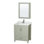 Meuble-lavabo simple avec plateau en marbre et armoire à pharmacie Sheffield