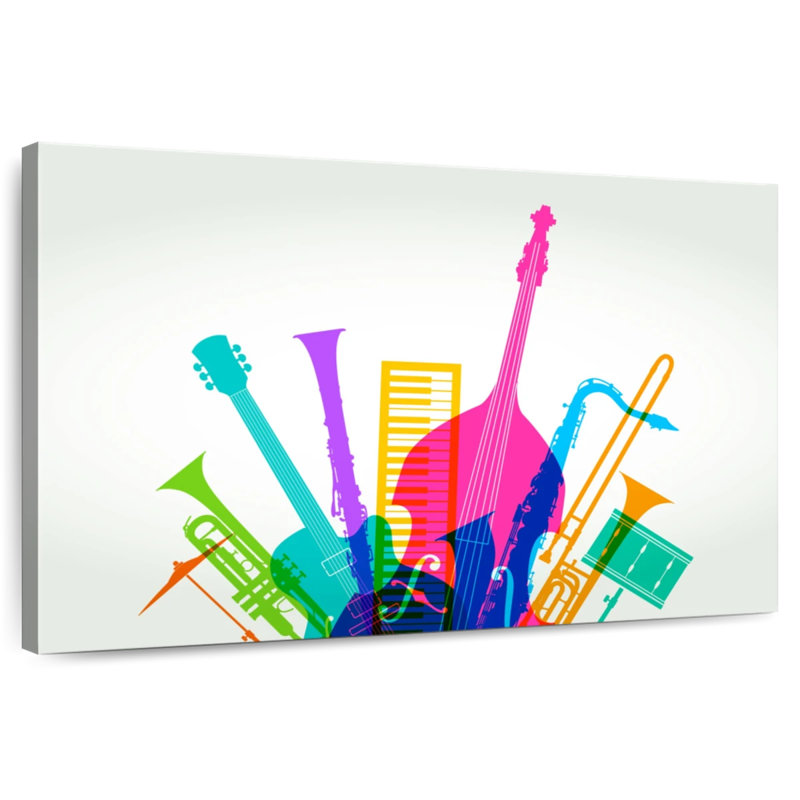 Abarca Colorful Jazz Instruments, 24" H x 36" W