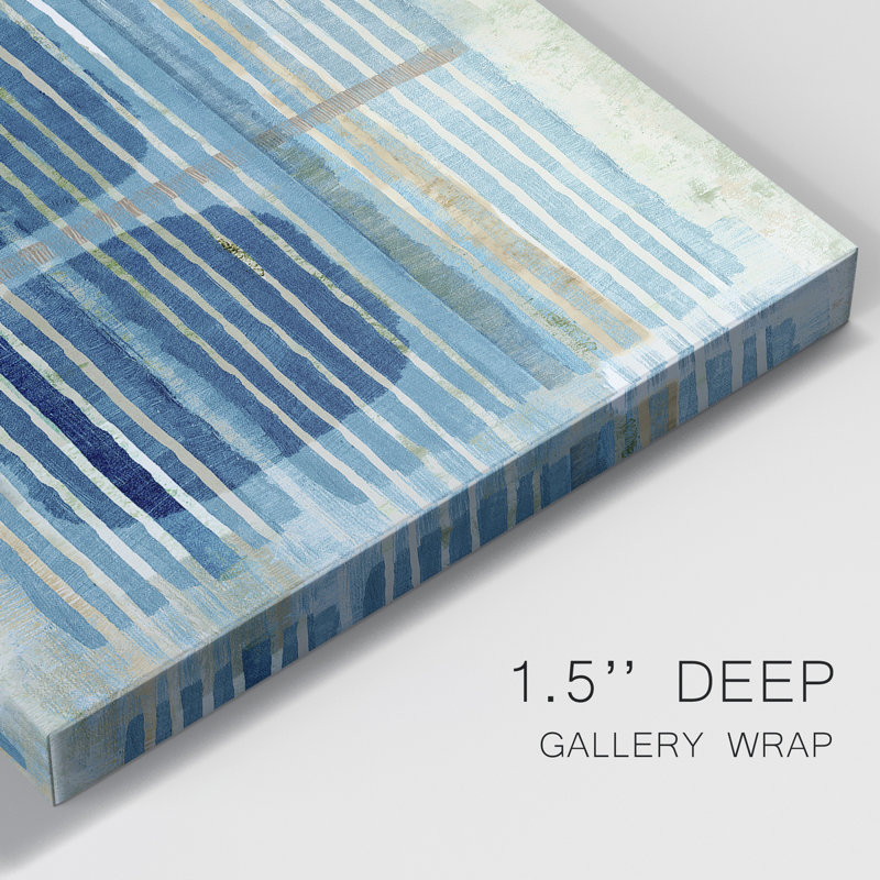 «Blue Blue Horizon II», toile tendue avec châssis de qualité supérieure - prête à être accrochée, H 60 po x l 40 po x P 1 po