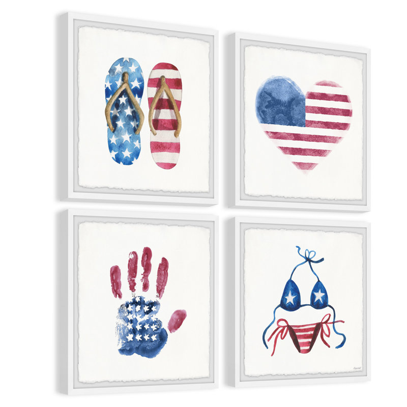 Ensemble de 4 reproductions d’art sur toile