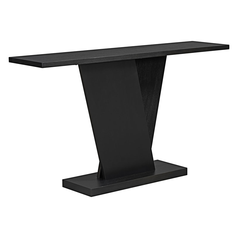 Console avec base en V, Noir