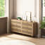 Armoire de rangement 59,6 po à 6 tiroirs avec tiroir en rotin-1309066104