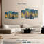 Avery abstrait bleu foncé et or-108855107