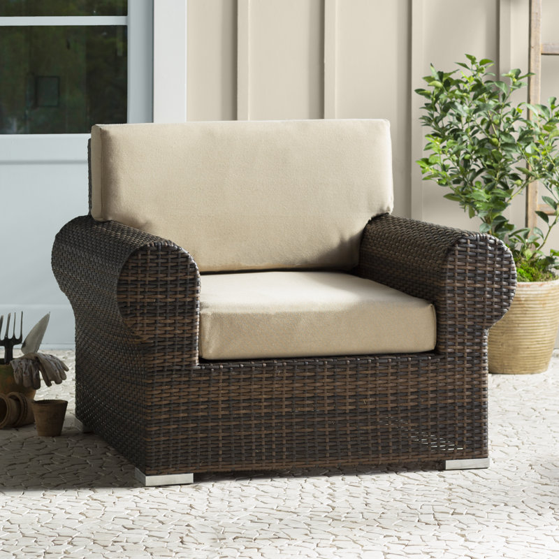 Chaise de patio avec coussin Campion