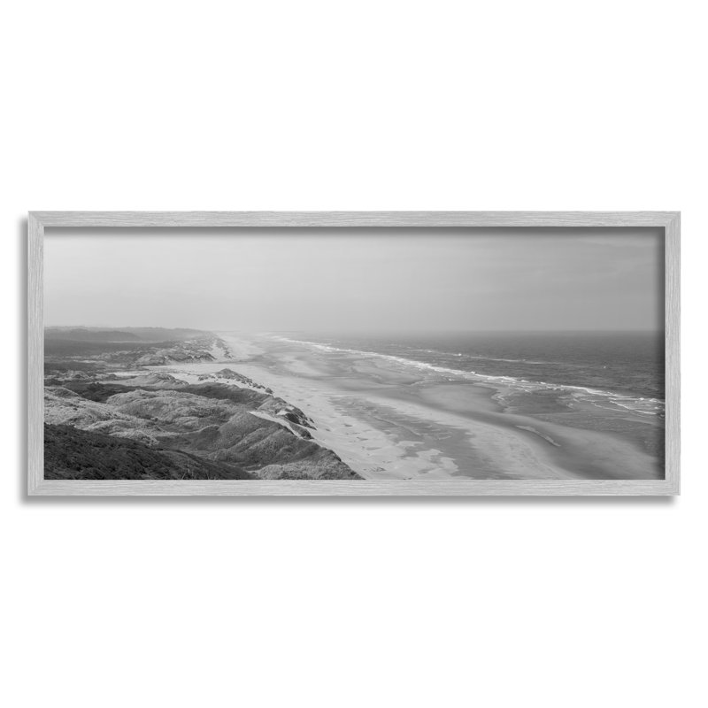«Rocky Ocean Coast Waves» par Aaron Matheson - Photographie de cadre photo sur bois, H 13 po x l 30 po x P 1,5 po