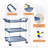 Plastic Utility Carts with Wheels, 3-Tier Restaurant Cart, Heavy Duty Rolling Cart Food Service Cart 420LBS, Bus Cart with Lockable Wheels and Rubber Hammer-113882378