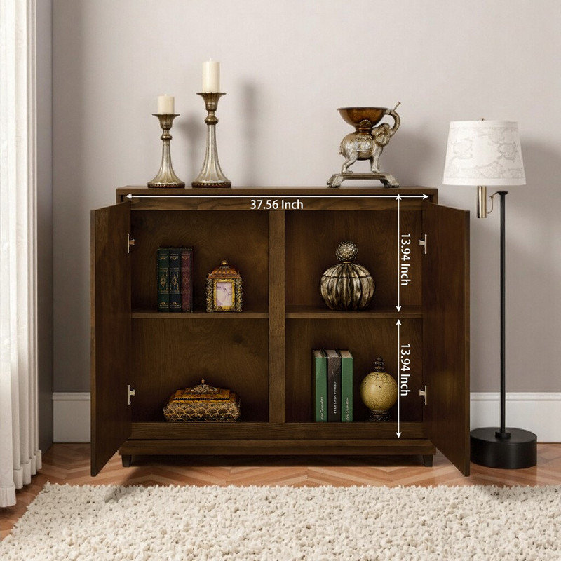 Buffet en bois massif Pensa, Marron foncé