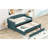 Upholstered Daybed With Trundle And Three Drawers-1511709889