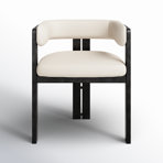 18.5'' H Fabric Upholstered Oak Arm Chair