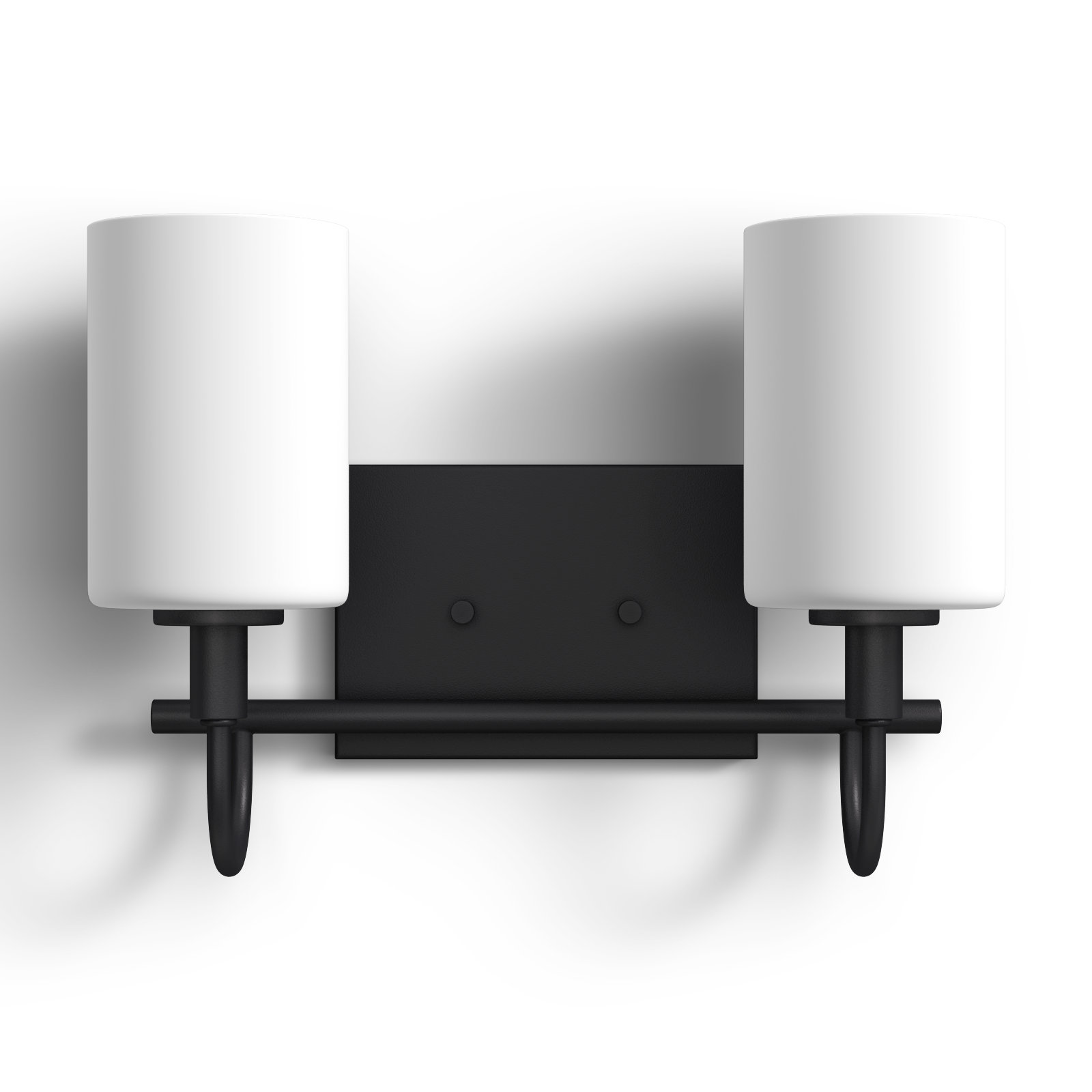 Rowley 2-Light Dimmable Vanity Light, Midnight Black