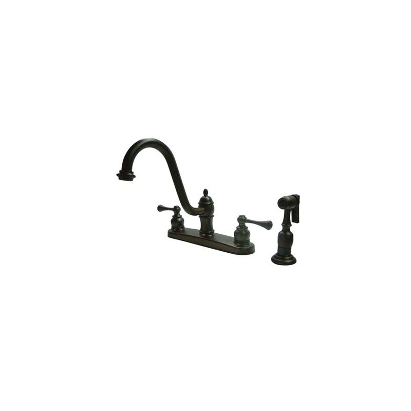 Distributeur d’eau chaude et froide central à Vintage, Bronze huilé