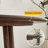 French style vintage solid wood dining table.-110082349