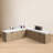 L-shape Storage Bench With Cushioned Seating, For Dining Room, Kitchen, Entryway-1329092086