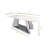 Brayden Studio® Inc Furniture Coffee Table With 52" Faux Marble And Stainless Steel Base-746537185
