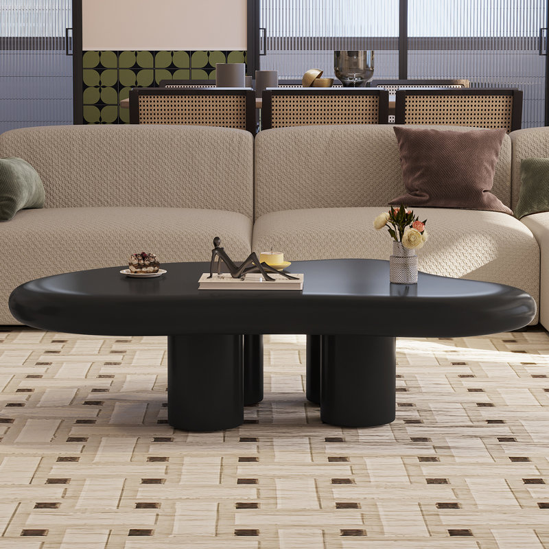 White Coffee Table,Cloud Coffee Table, Black