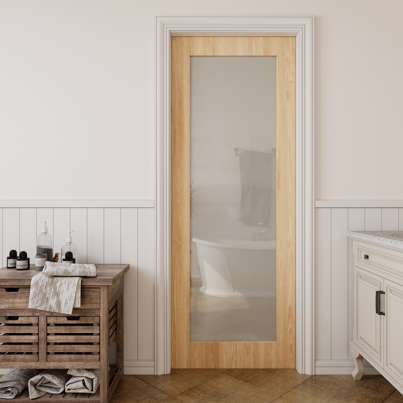 Home Worthy Frosted Glass Bathroom Sliding Closet Door Pine Sliding Pocket  Door With Hardware Kit \u0026 Reviews | Wayfair, image size:1600x1600