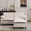 Canapé modulaire profond en chenille avec repose-pieds