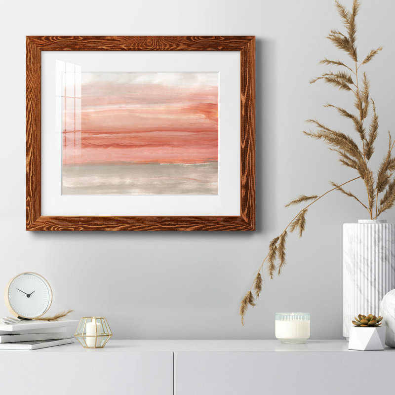 Ciel Oasis - peinture encadrée, H 20 po x l 17 po x P 1,5 po, Cadre en érable