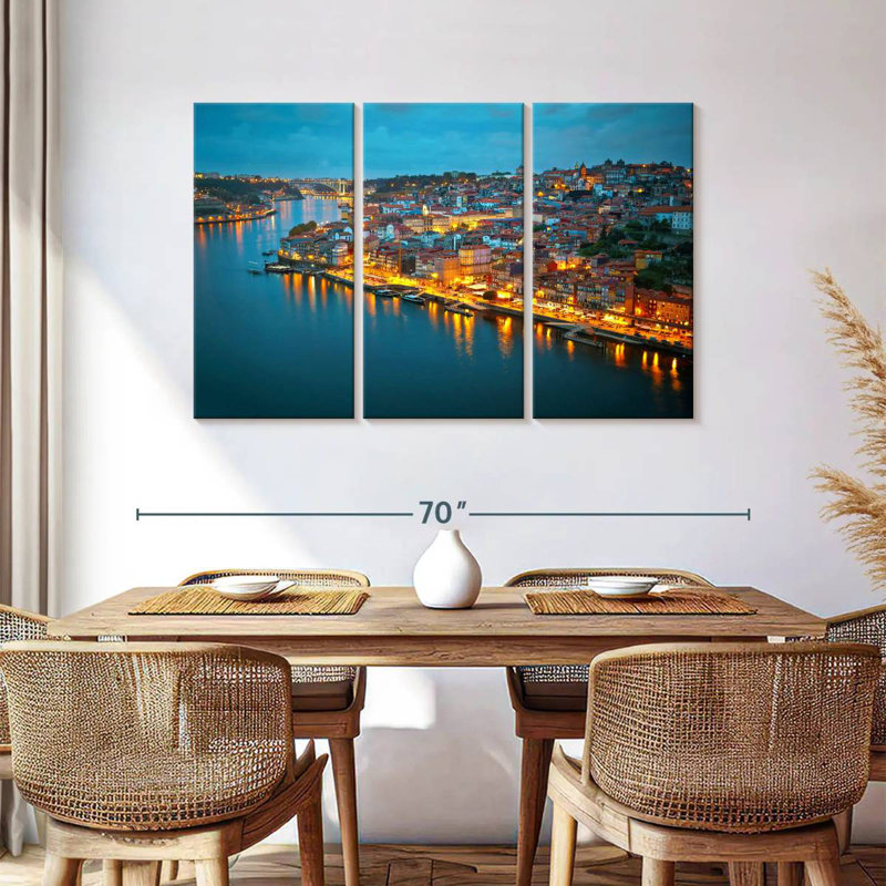 Rorry Porto Harbor Lights, 36" H x 57" W