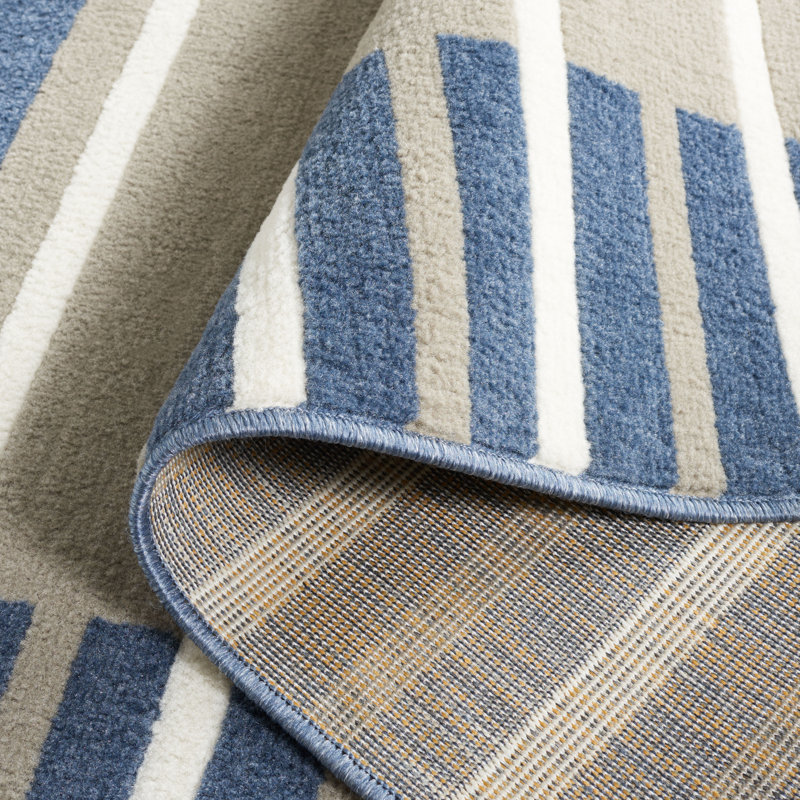 Bedoya Performance Striped Rug, Rectangle 5'3" x 7'8"
