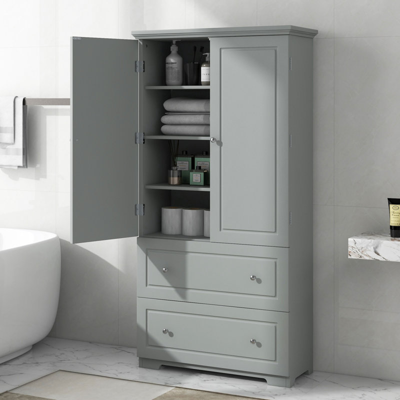 Large armoire de rangement pour salle de bain