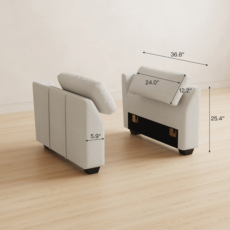 Chenille imperméable avec accoudoirs de canapé modulaire