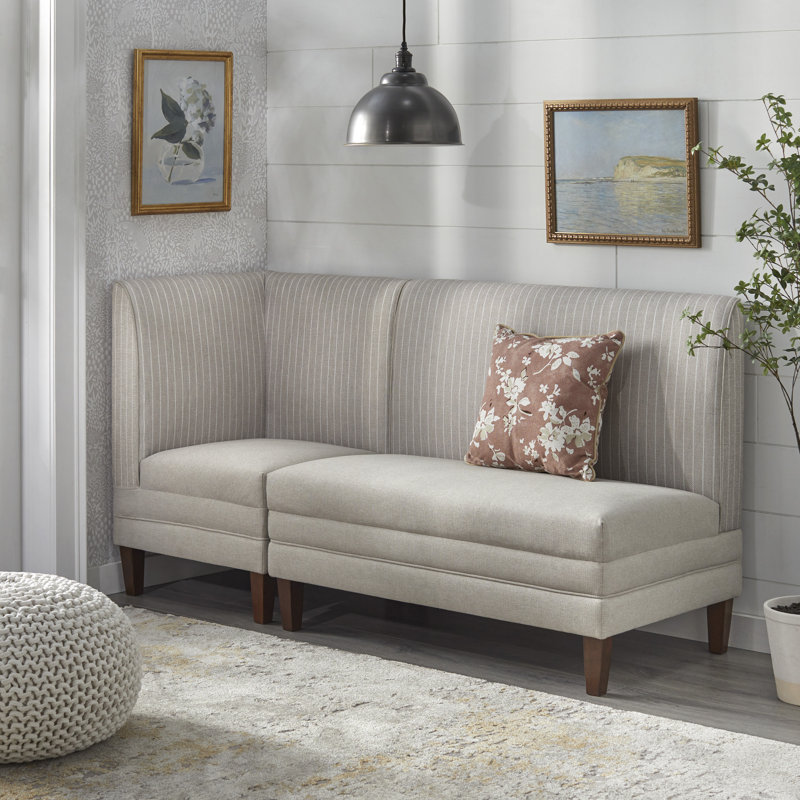 Ensemble banc et chaise d'angle Carissia Lauralee, Beige