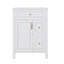Meuble-lavabo de 24 po avec lavabo en céramique, 1 porte à fermeture en douceur et 2 tiroirs à fermeture en douceur-1307796987