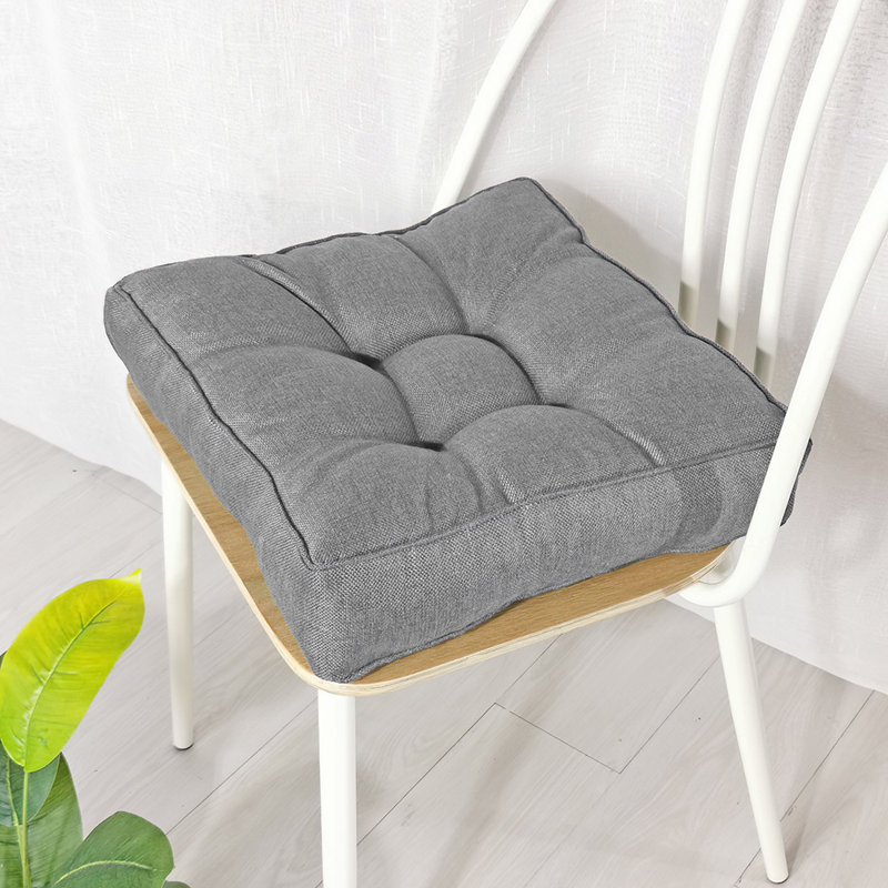 Thicken Velvet Seat Cushion, Grey