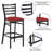 Brixton Hercules Series Ladder Back Metal Restaurant Barstools-49305572-49305574-107732048